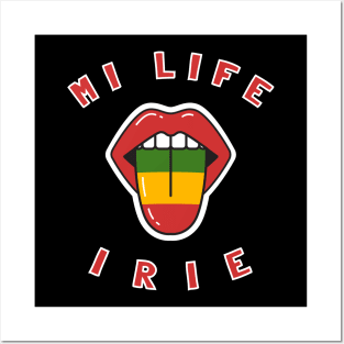 Mi Life irie, Reggae Music Tounge, Jamaican Posters and Art